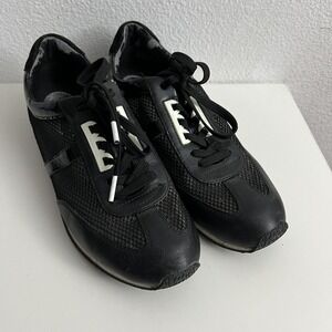 Michael Kors Leather Mesh Sneaker Black Size 9